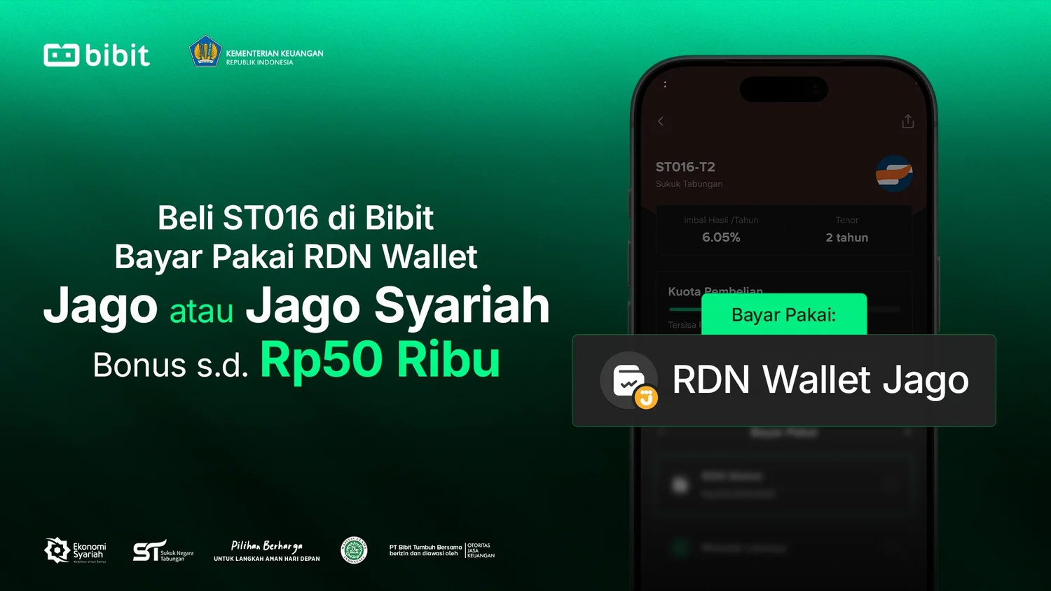 Beli SBN ST016 Pakai RDN Jago Bisa Dapat Bonus Saldo hingga Rp50 Ribu